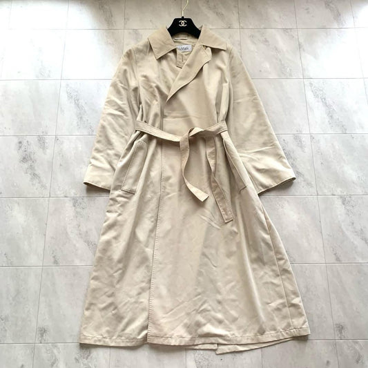 Max Mara Trench Coat Asian fit M 38 US size S Beige Authentic