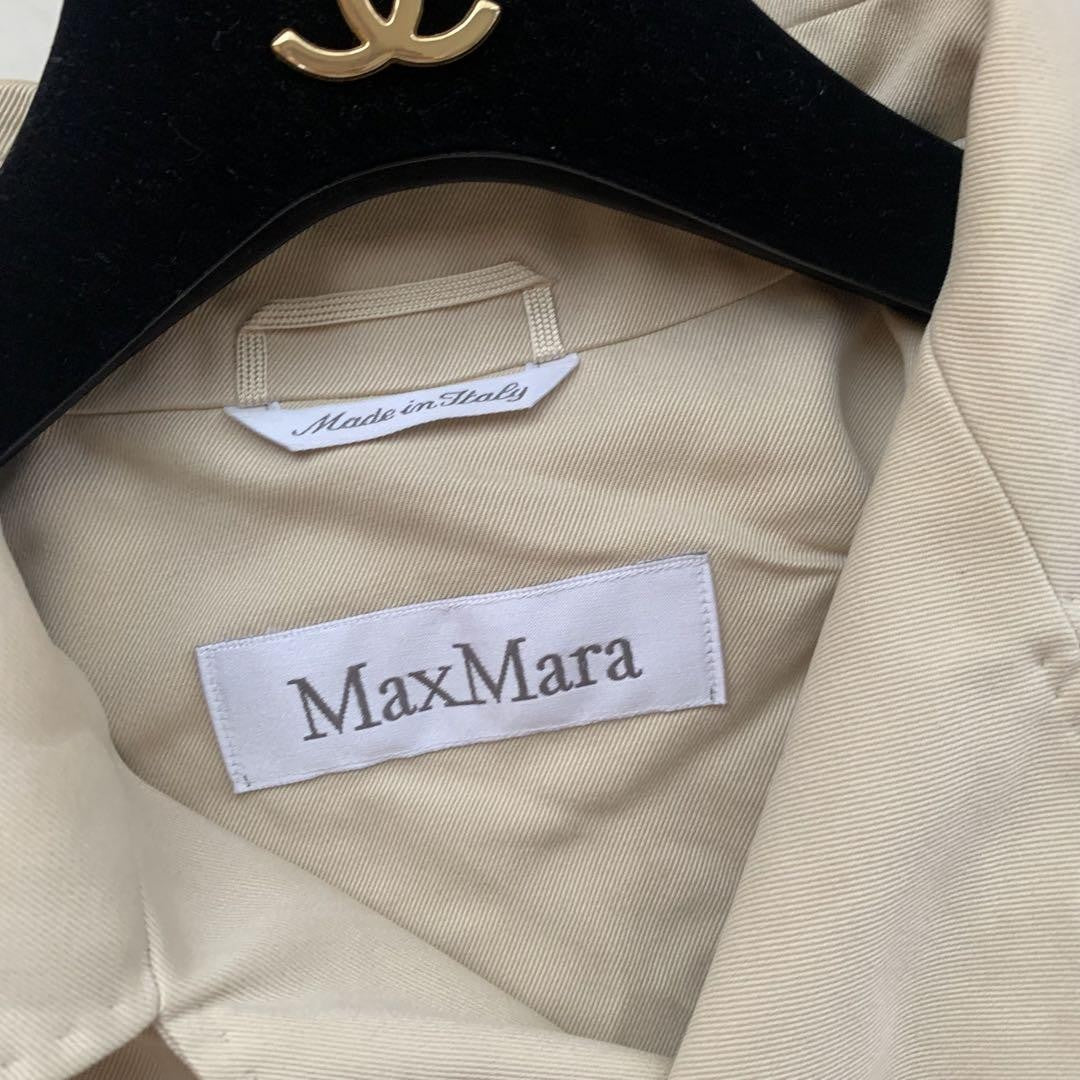 Max Mara Trench Coat Asian fit M 38 US size S Beige Authentic