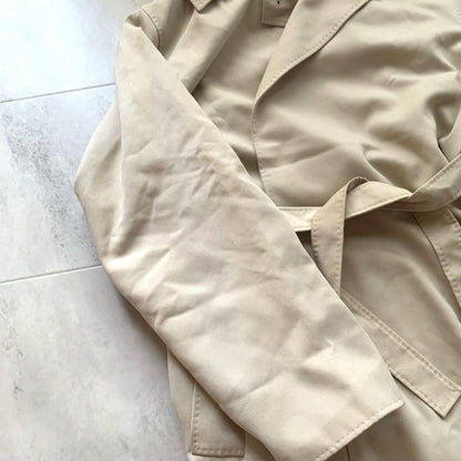 Max Mara Trench Coat Asian fit M 38 US size S Beige Authentic