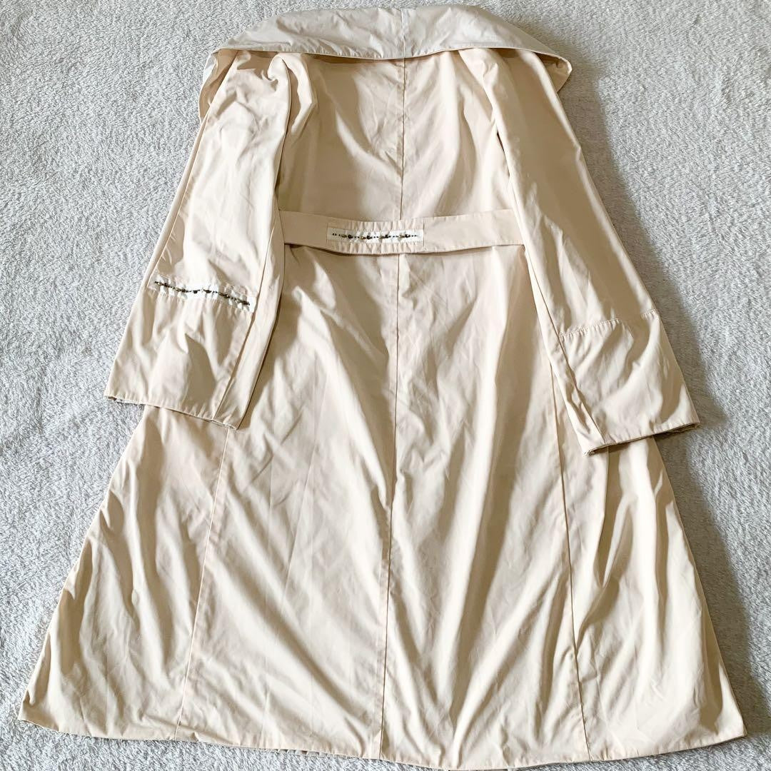 Max Mara Trench Coat Asian fit S 36 US size XS Beige Authentic