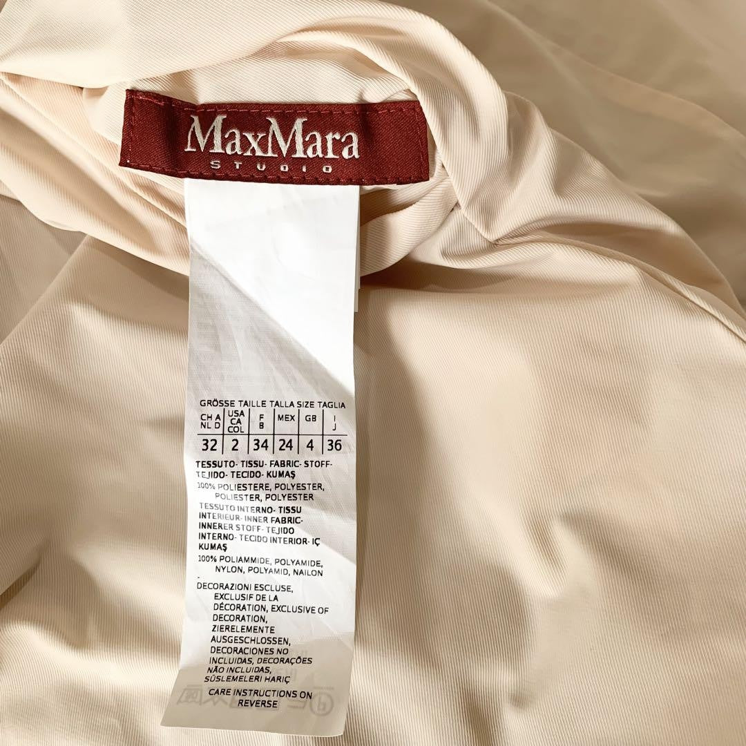 Max Mara Trench Coat Asian fit S 36 US size XS Beige Authentic