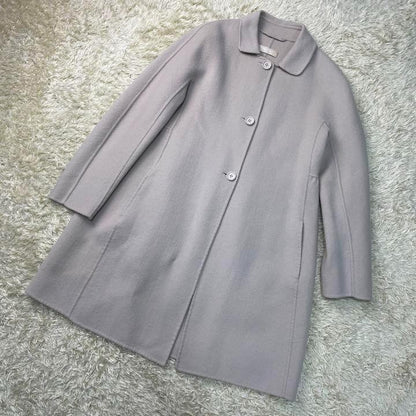 S Max Mara Long Coat Asian fit XL 42 US size L Greige Authentic