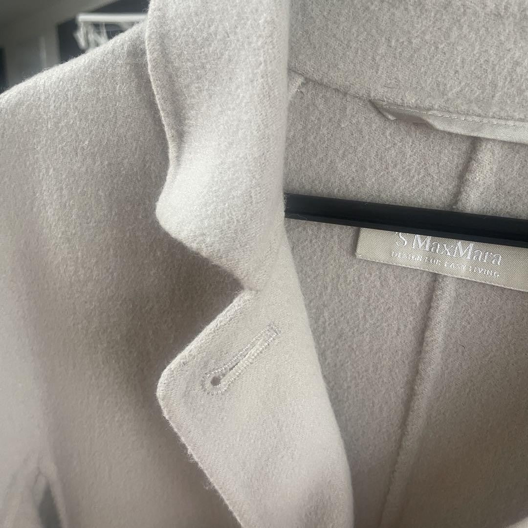 S Max Mara Long Coat Asian fit XL 42 US size L Greige Authentic