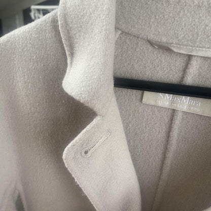 S Max Mara Long Coat Asian fit XL 42 US size L Greige Authentic