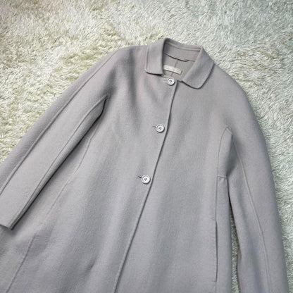 S Max Mara Long Coat Asian fit XL 42 US size L Greige Authentic