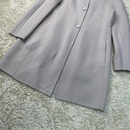 S Max Mara Long Coat Asian fit XL 42 US size L Greige Authentic