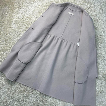 S Max Mara Long Coat Asian fit XL 42 US size L Greige Authentic
