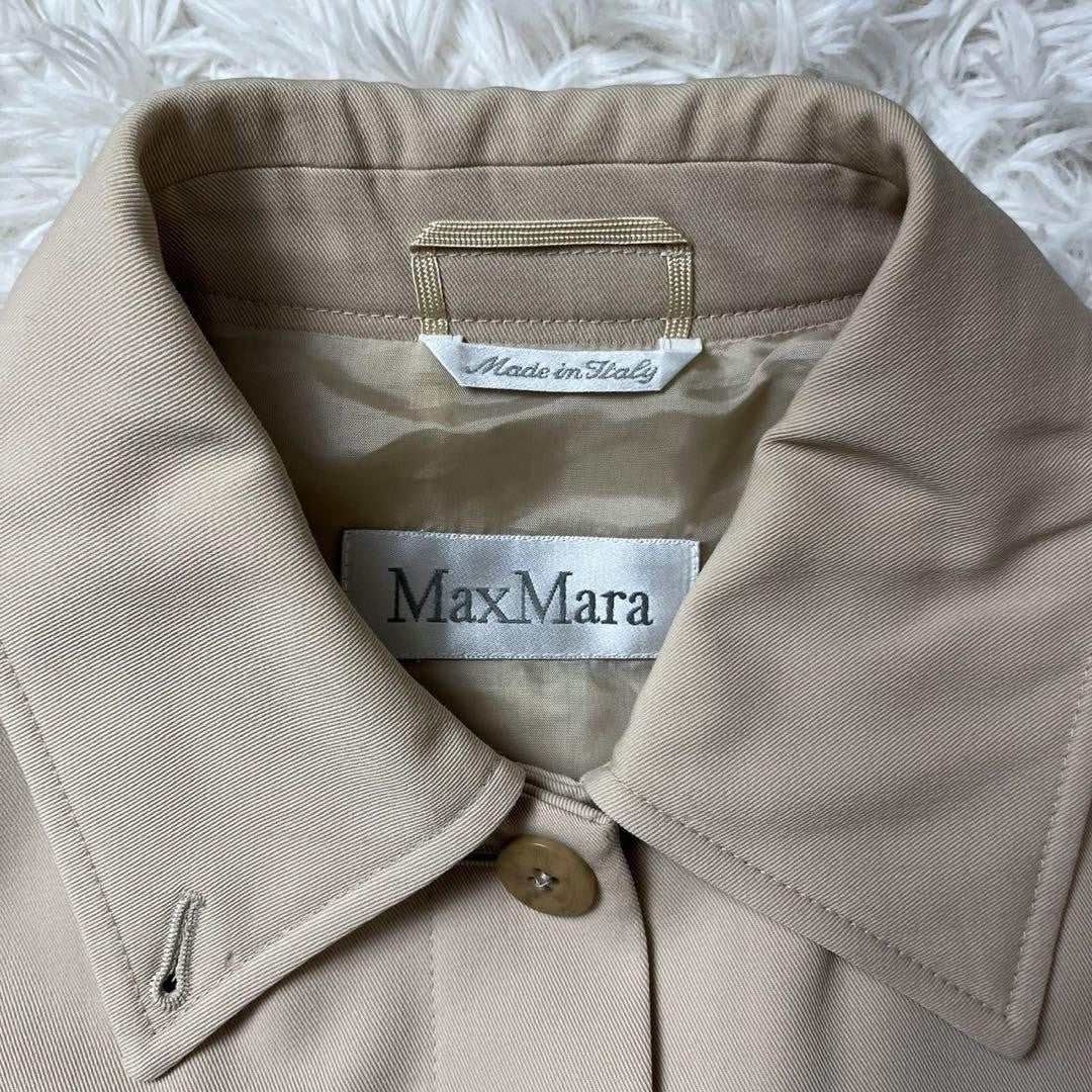 Max Mara Trench Coat Asian fit L 40 US size M Beige Authentic