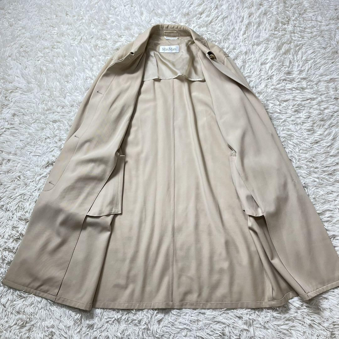 Max Mara Trench Coat Asian fit L 40 US size M Beige Authentic