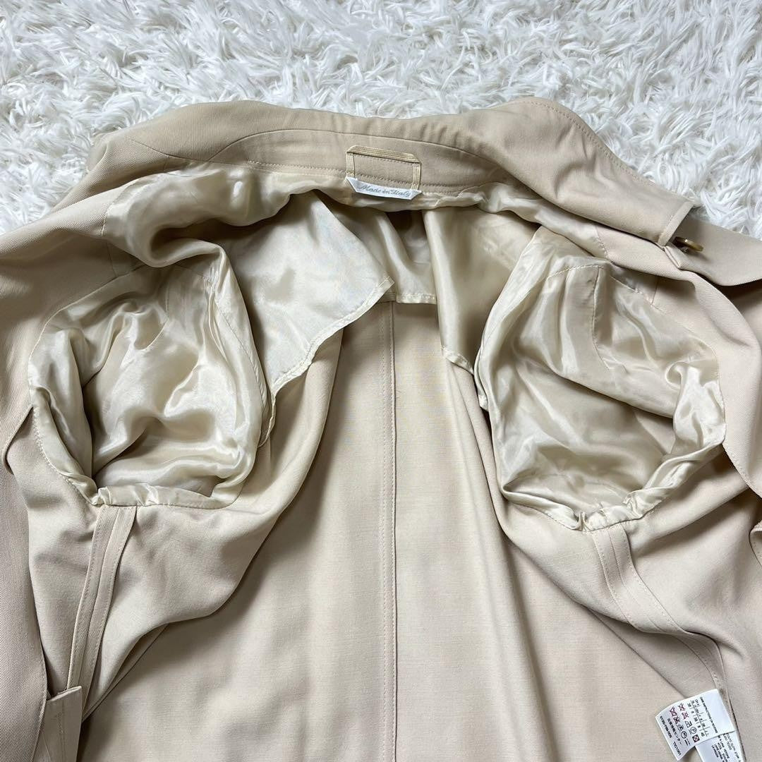 Max Mara Trench Coat Asian fit L 40 US size M Beige Authentic