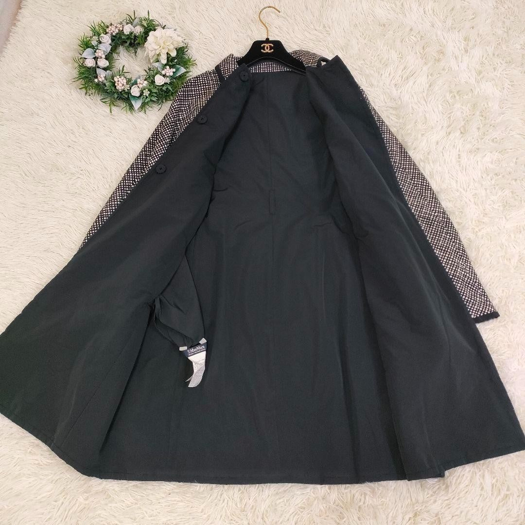 S Max Mara Long Coat Asian fit XL 42 US size L Black Authentic