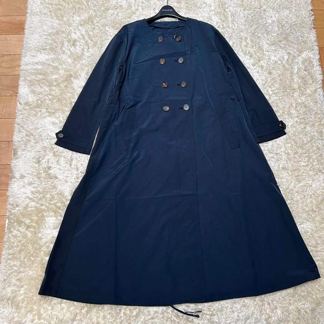 Max Mara Trench Coat Asian fit M 38 US size S Navy Black Authentic
