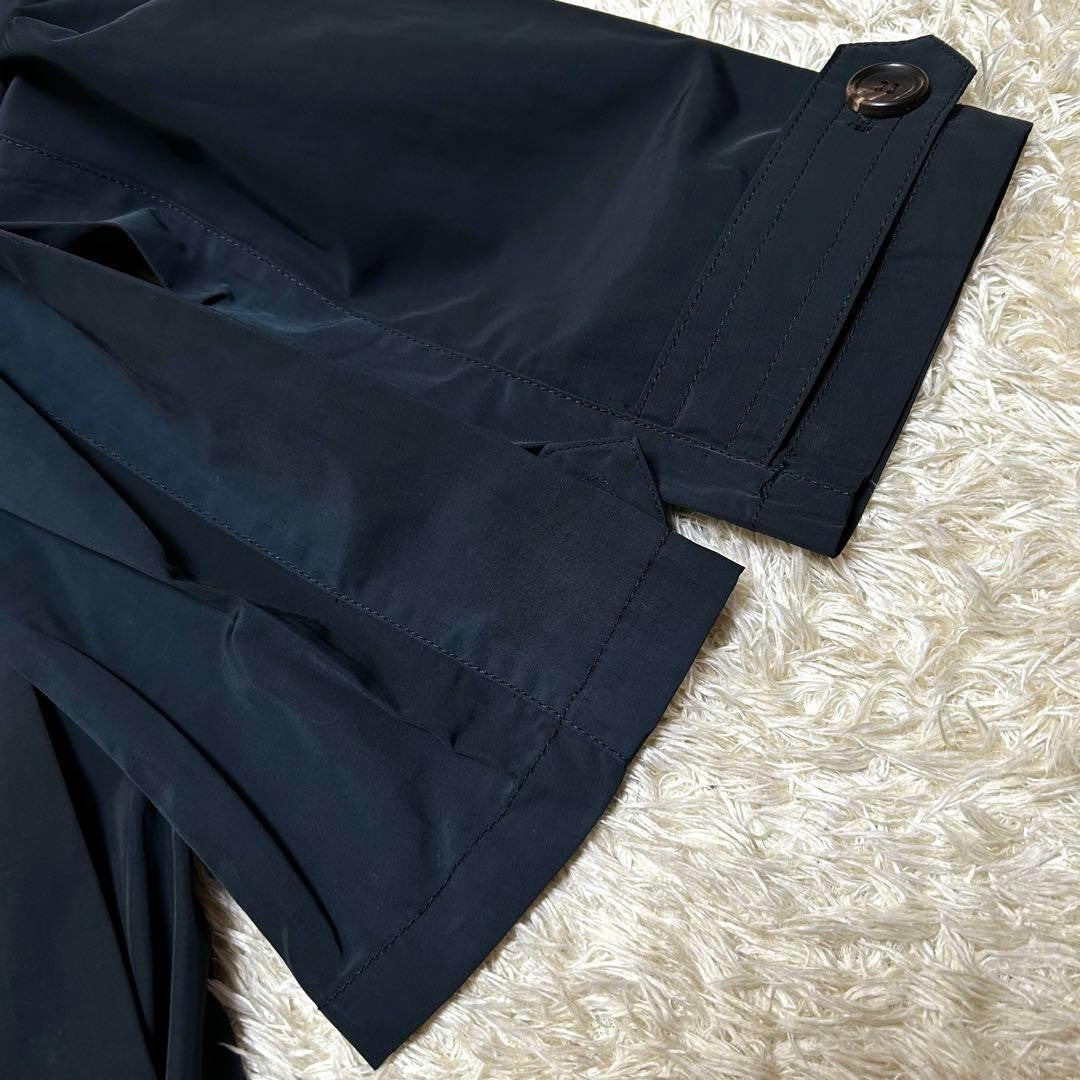 Max Mara Trench Coat Asian fit M 38 US size S Navy Black Authentic