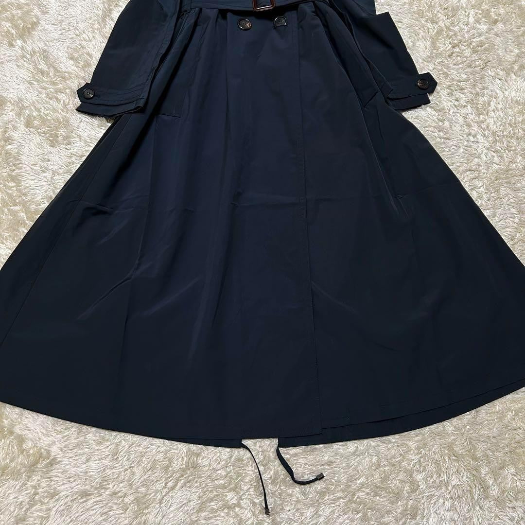 Max Mara Trench Coat Asian fit M 38 US size S Navy Black Authentic