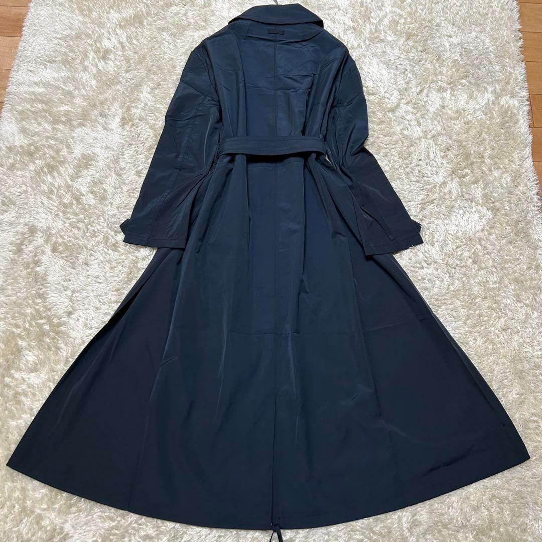 Max Mara Trench Coat Asian fit M 38 US size S Navy Black Authentic