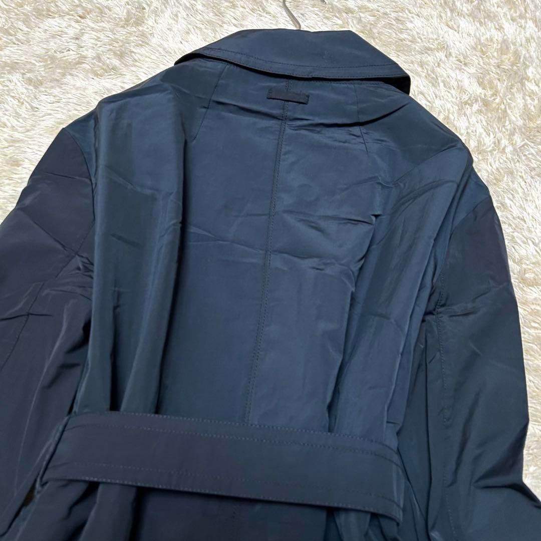 Max Mara Trench Coat Asian fit M 38 US size S Navy Black Authentic