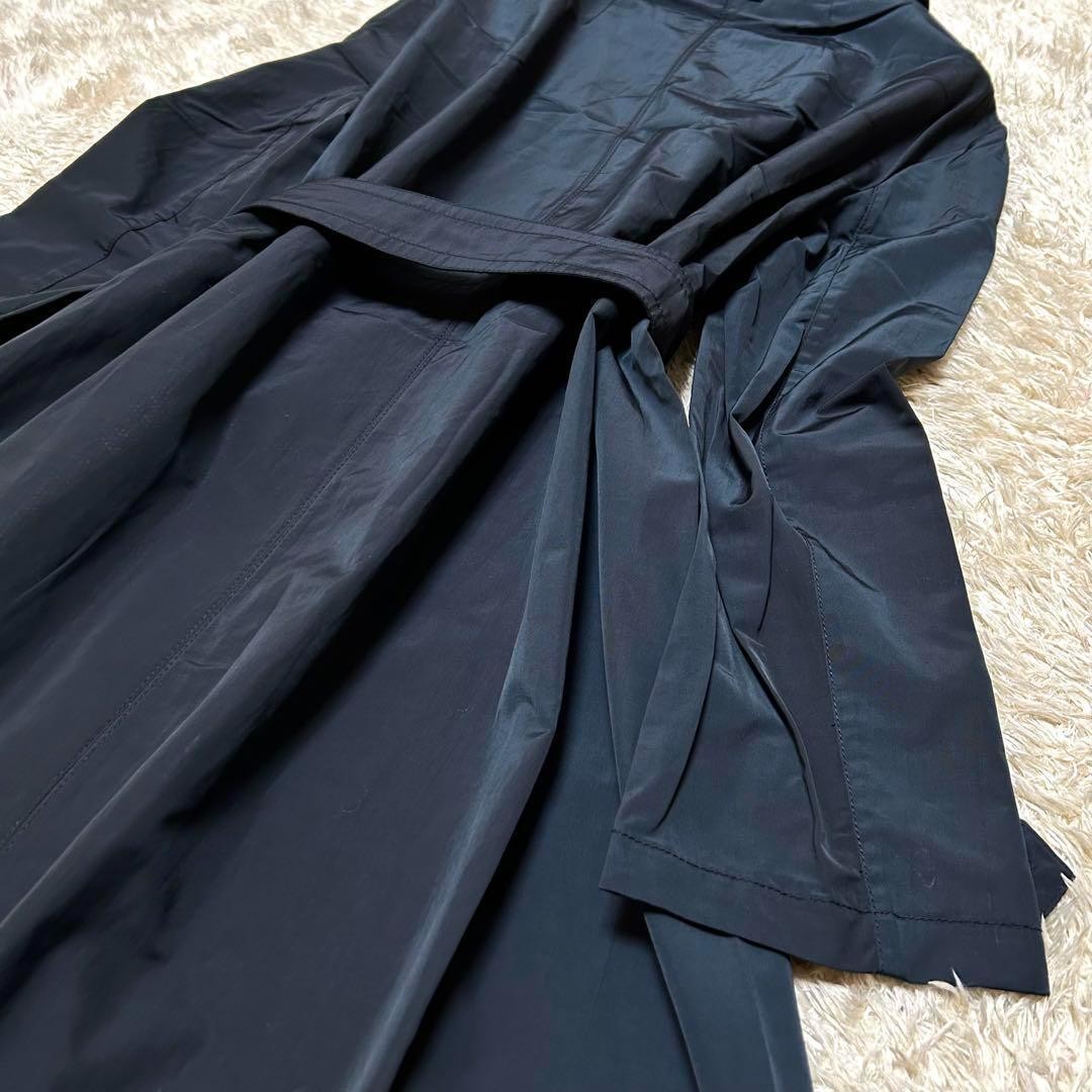 Max Mara Trench Coat Asian fit M 38 US size S Navy Black Authentic