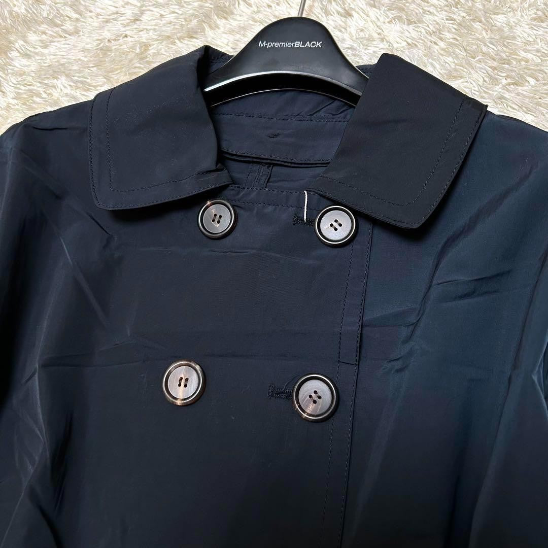 Max Mara Trench Coat Asian fit M 38 US size S Navy Black Authentic