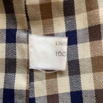 Aquascutum Trench Coat Club Check FREE SIZE Beige Authentic