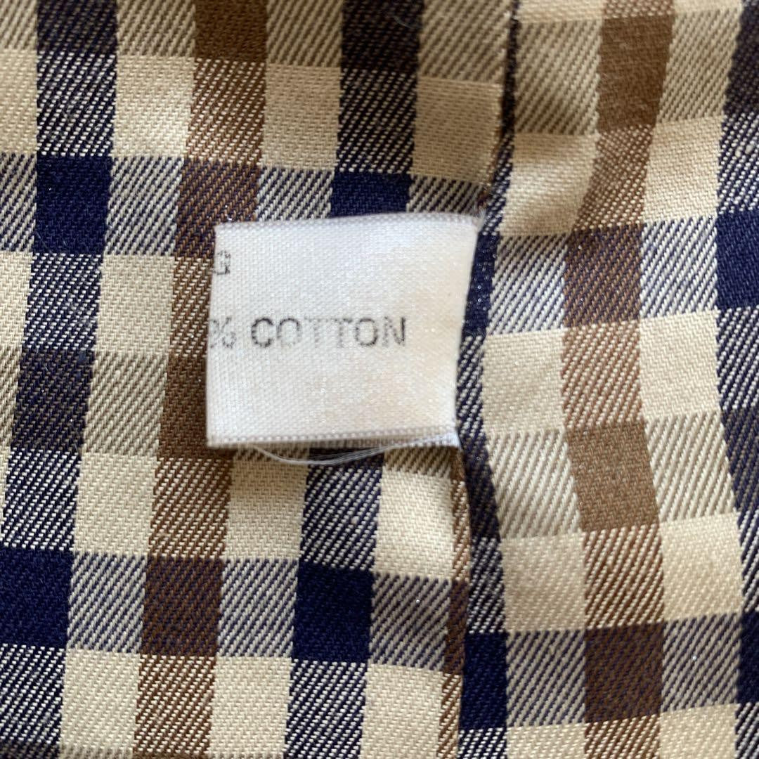 Aquascutum Trench Coat Club Check FREE SIZE Beige Authentic