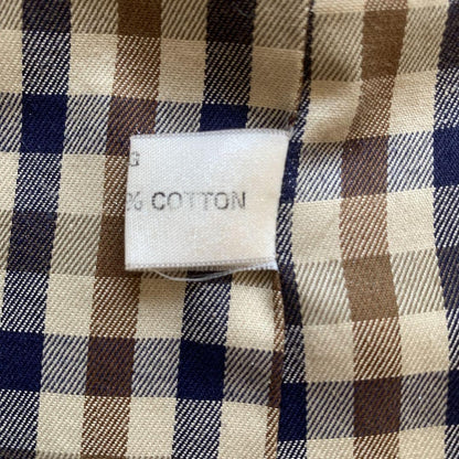 Aquascutum Trench Coat Club Check FREE SIZE Beige Authentic