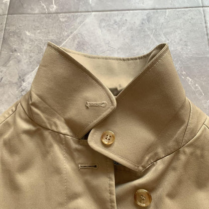 Aquascutum Trench Coat Club Check FREE SIZE Beige Authentic