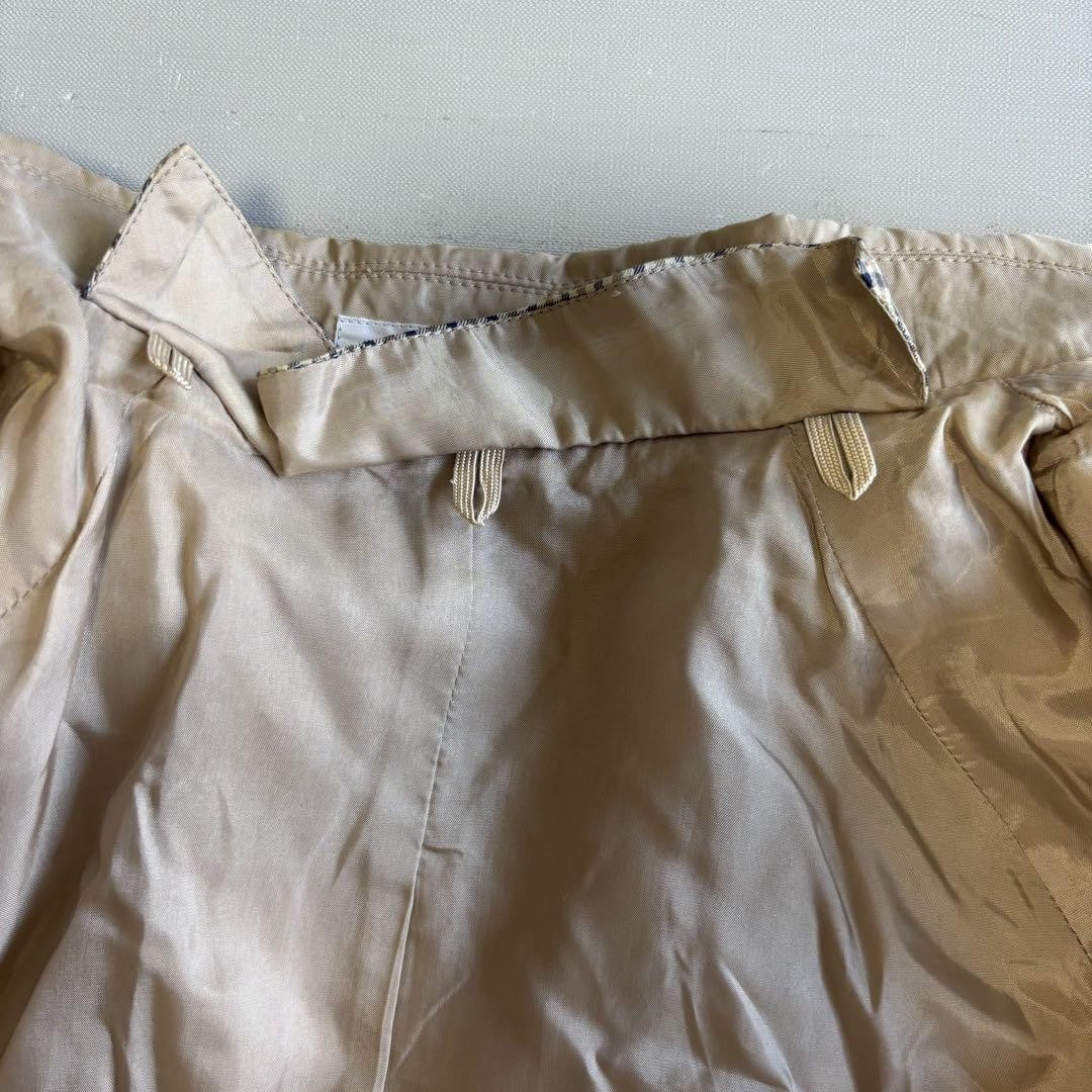 Aquascutum Coat Club Check Asian fit M US size S Beige Authentic