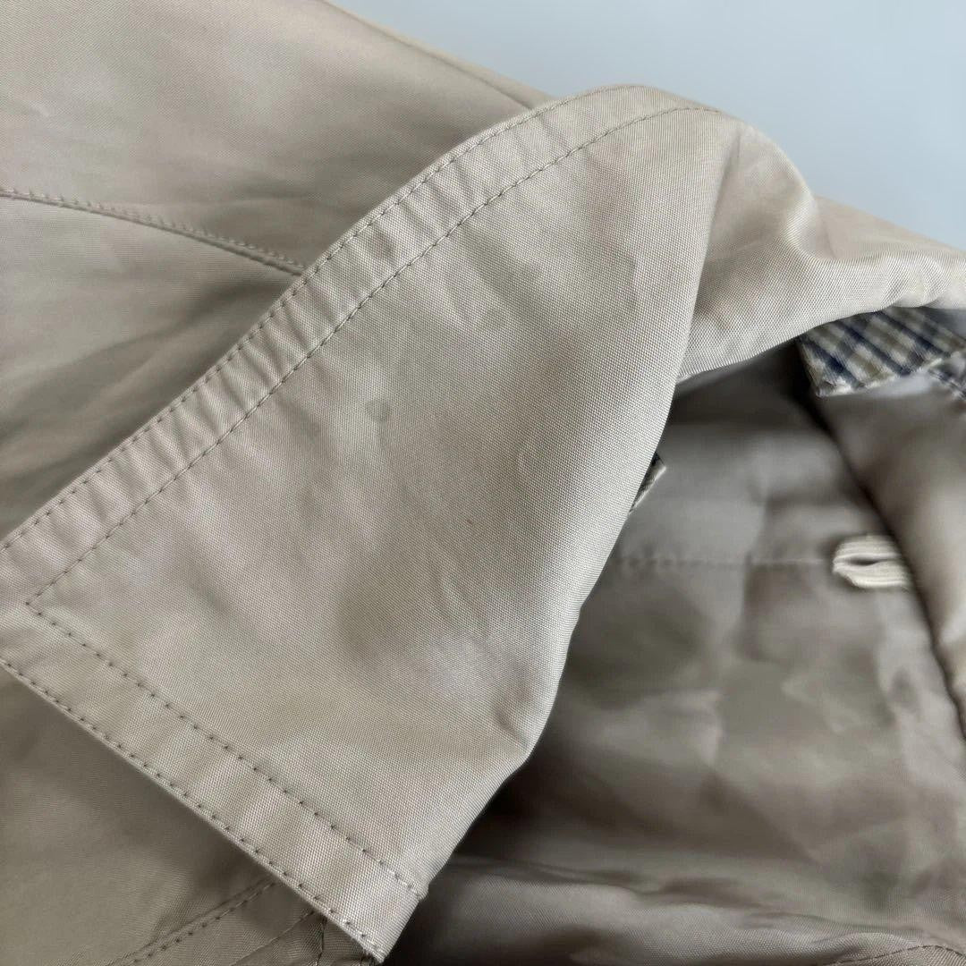 Aquascutum Coat Club Check Asian fit M US size S Beige Authentic