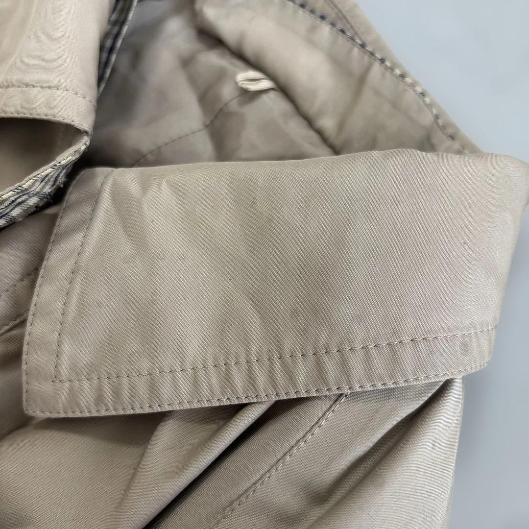 Aquascutum Coat Club Check Asian fit M US size S Beige Authentic