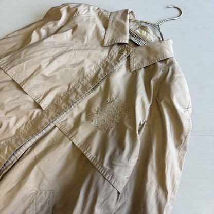 Aquascutum Coat Club Check Asian fit M US size S Beige Authentic