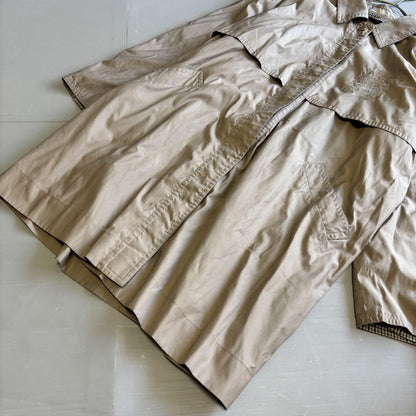 Aquascutum Coat Club Check Asian fit M US size S Beige Authentic