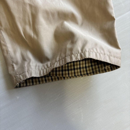 Aquascutum Coat Club Check Asian fit M US size S Beige Authentic