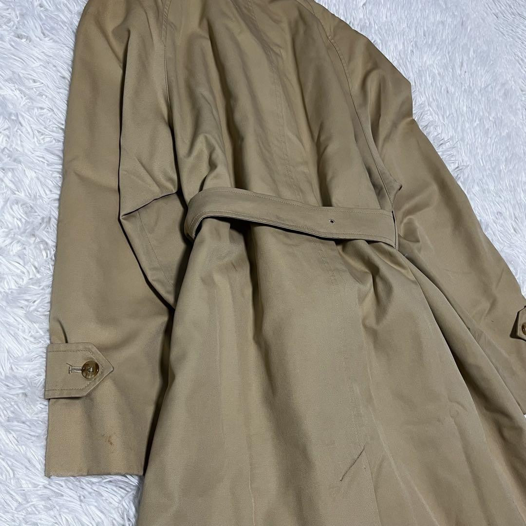 Aquascutum Trench Coat Club Check FREE SIZE Beige Authentic