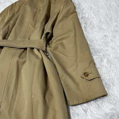 Aquascutum Trench Coat Club Check FREE SIZE Beige Authentic