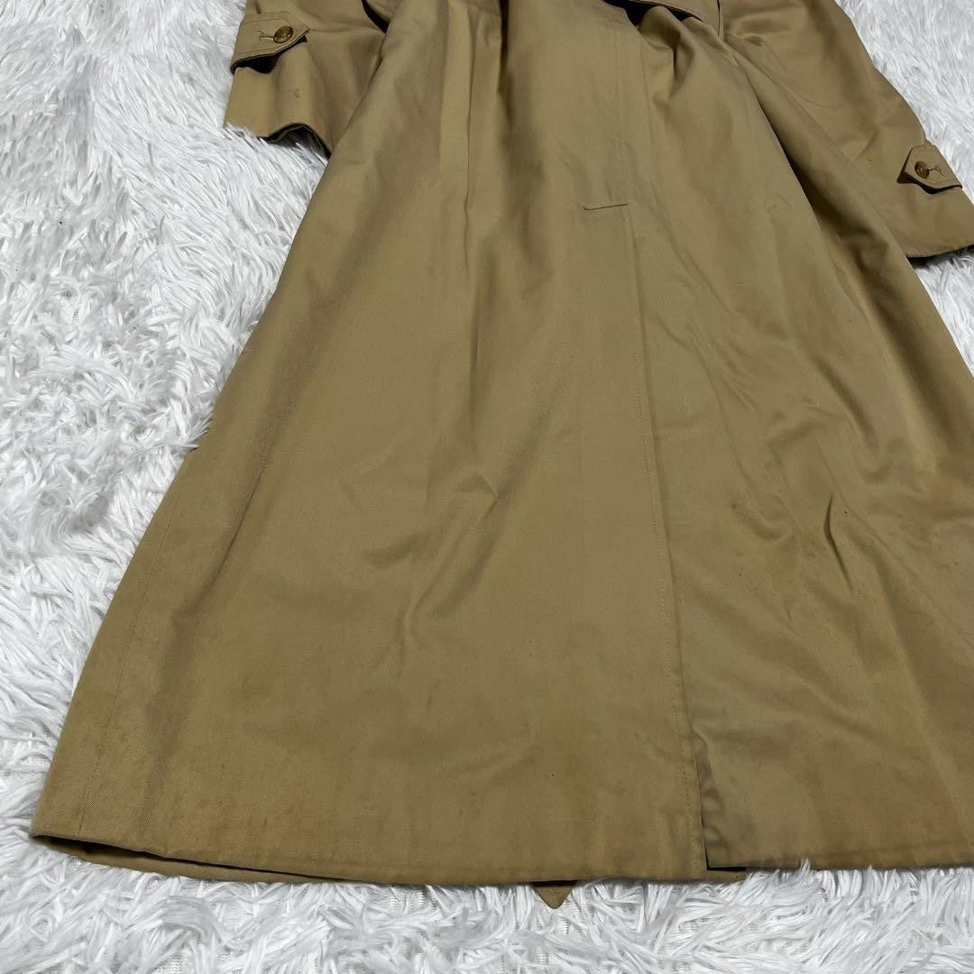 Aquascutum Trench Coat Club Check FREE SIZE Beige Authentic