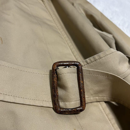 Aquascutum Trench Coat Club Check FREE SIZE Beige Authentic