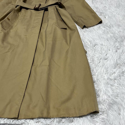 Aquascutum Trench Coat Club Check FREE SIZE Beige Authentic