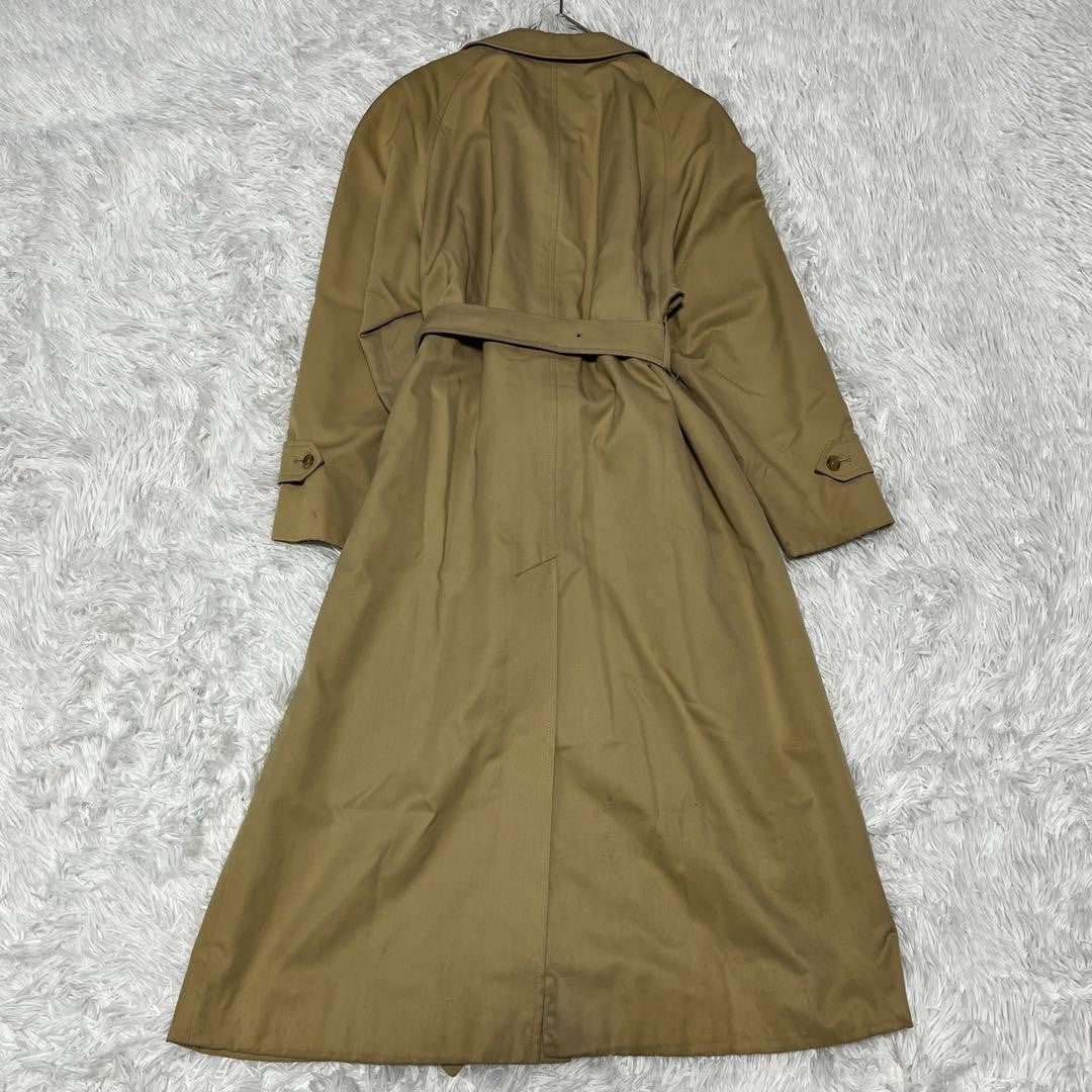 Aquascutum Trench Coat Club Check FREE SIZE Beige Authentic