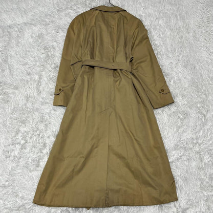 Aquascutum Trench Coat Club Check FREE SIZE Beige Authentic