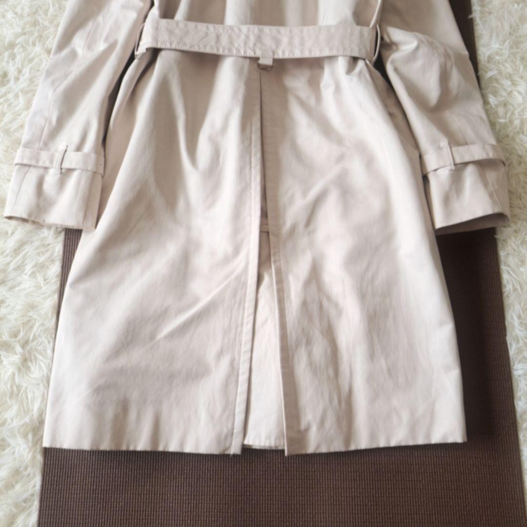 Aquascutum Trench Coat Club Check Asian fit L US size M Light Beige Authentic