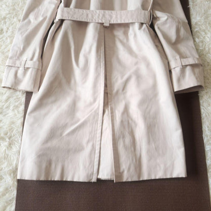 Aquascutum Trench Coat Club Check Asian fit L US size M Light Beige Authentic