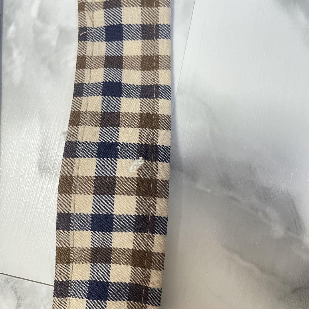 Aquascutum Trench Coat 2way Club Check Asian fit M US size S Beige Authentic