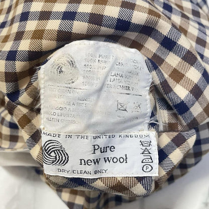 Aquascutum Trench Coat 2way Club Check Asian fit M US size S Beige Authentic