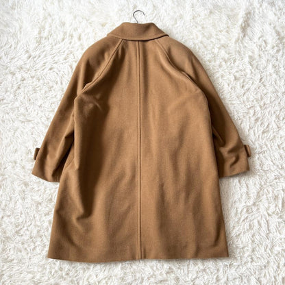 Aquascutum Coat Club Check Asian fit M US size S Camel Authentic