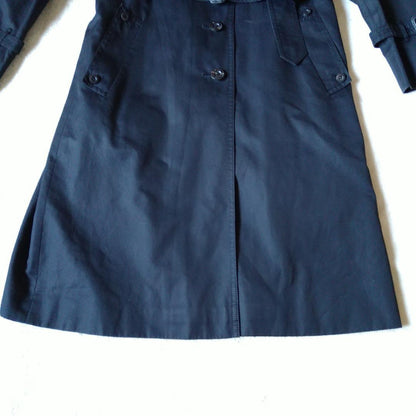 Aquascutum Trench Coat Club Check Asian fit M US size S Black Authentic