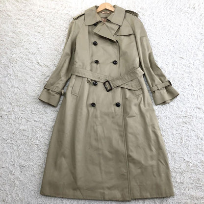Aquascutum Trench Coat Club Check FREE SIZE Authentic