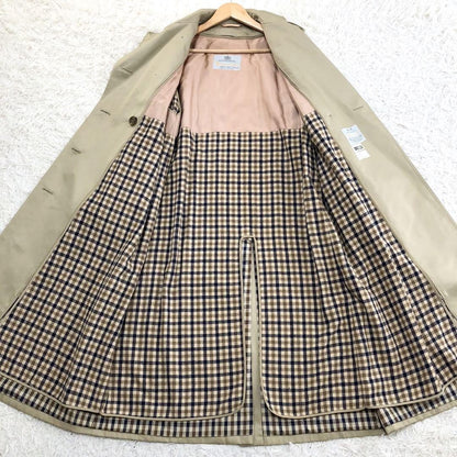 Aquascutum Trench Coat Club Check FREE SIZE Authentic