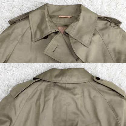 Aquascutum Trench Coat Club Check FREE SIZE Authentic