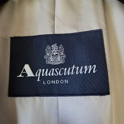 Aquascutum Coat Club Check Asian fit M US size S Beige Brown Authentic
