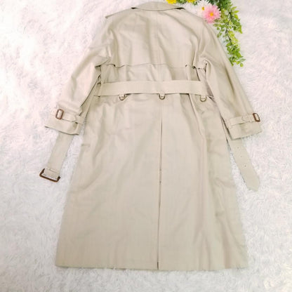 Aquascutum Trench Coat Club Check Asian fit XL US size L Beige Authentic